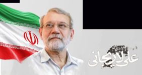 اجرای دیوارنگاره شهید علی لاریجانی در مشهد همزمان با چهلمین روز شهادت